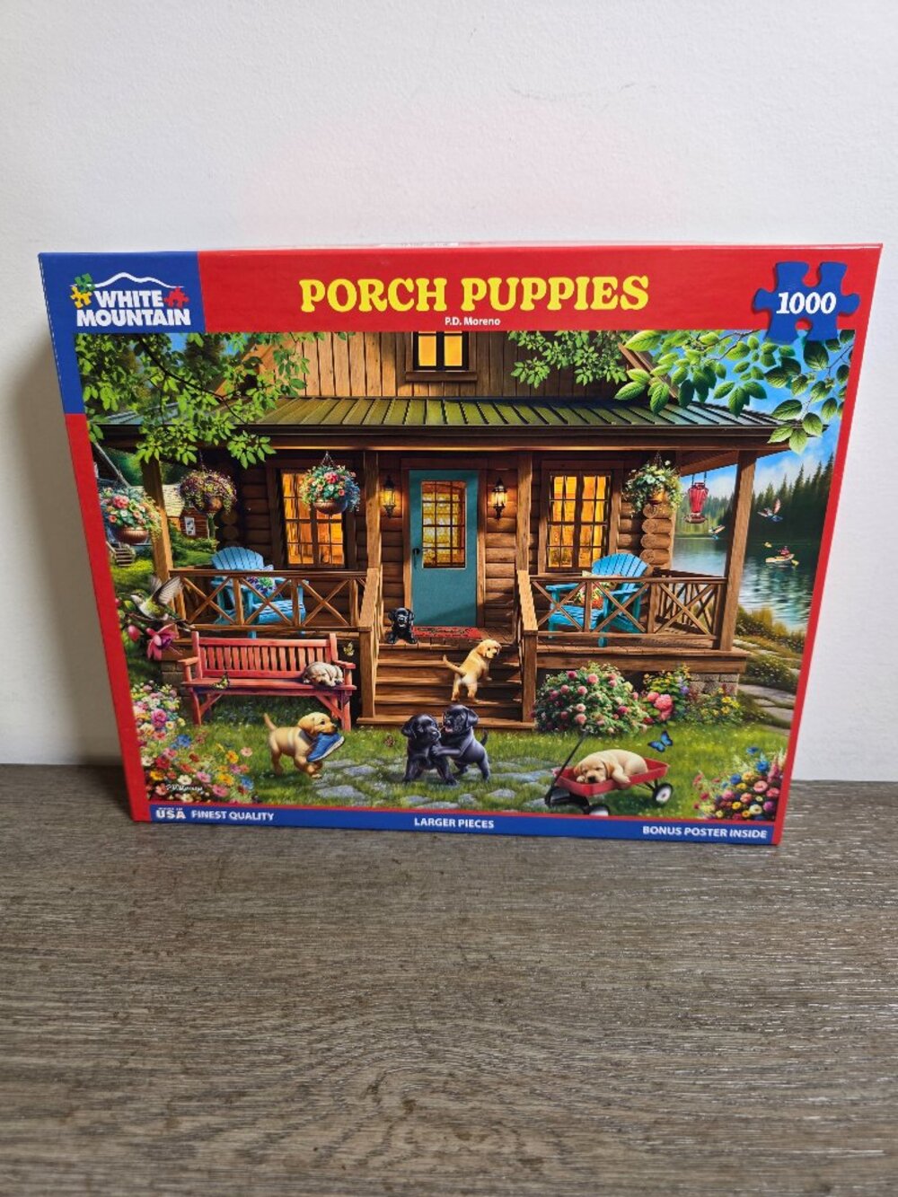 Porch Puppies - 1000 Piece Jigsaw Puzzle by White Mountain 2025